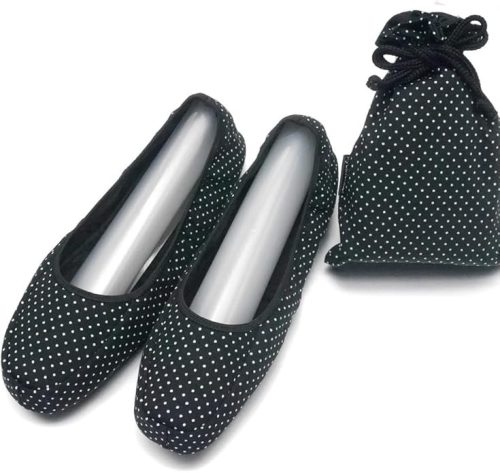 ショセ(Chausse) 携帯スリッパ 巾着携帯 水玉 24-14