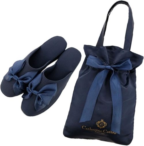 キャサリンコテージ(Catherine Cottage) ヒール付き フォーマルスリッパ リボン巾着袋セットTAK SH002