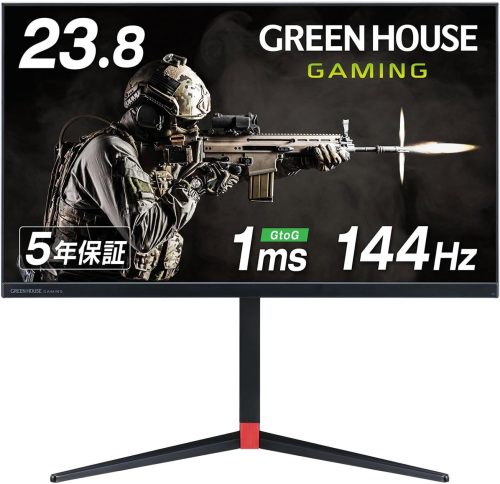 グリーンハウス(GREEN HOUSE) 23.8型ゲーミングディスプレイ GH-GLCC238AZ