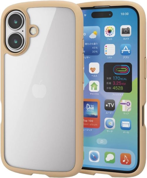 エレコム(ELECOM) iPhone 16 TOUGH SLIM LITE ハイブリッドケース フレームカラー PM-A24ATSLFC