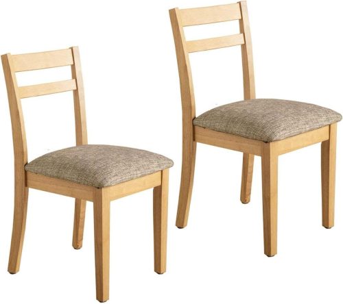 タンスのゲン 2脚セット 木製 ダイニングチェア ファブリック生地 11719112