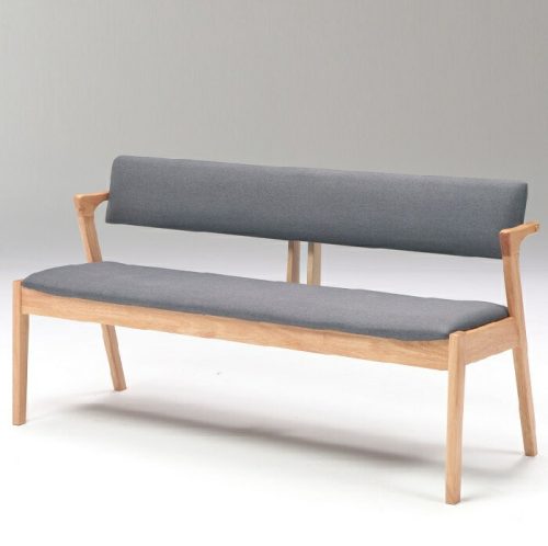 OK家具牧場 ダイニングベンチ 背もたれ付き 3人掛け