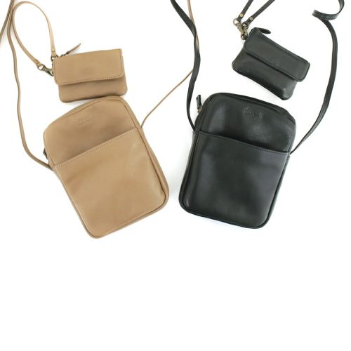 リノリ(Rinori) 大人の女性に向けたシンプル上品本革ミニショルダーバッグ 縦型