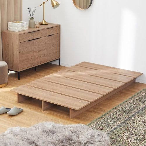 ロウヤ(LOWYA) 木目調ローベッド シングル フレーム単品