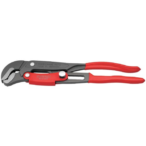 クニペックス(KNIPEX) パイプレンチ S型 くわえ部 クイック調整付き 83 61 010