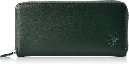 ビバリーヒルズポロクラブ(BEVERLY HILLS POLO CLUB) ワンポイントポニー ラウンドファスナーレザー長財布