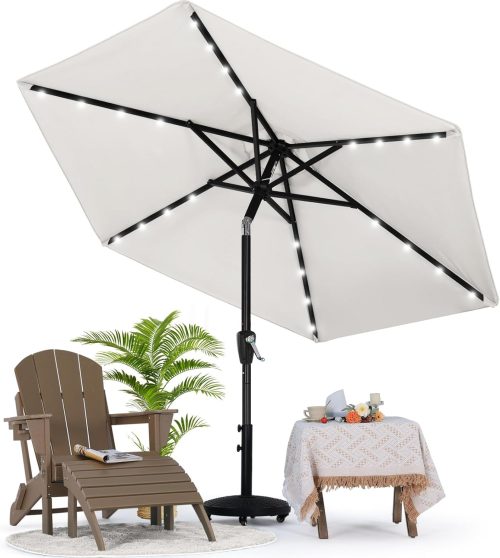 マスターキャノピー(MASTERCANOPY) LEDライト付きアルミ製 ガーデンパラソル