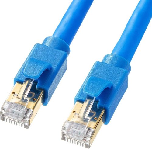 サンワサプライ(SANWA SUPPLY) CAT8 LANケーブル ツメ折れ防止 KB-T8-01BL