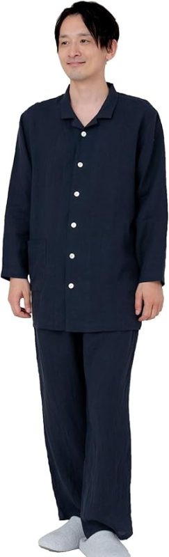 パジャマ工房 フランス産リネン100% メンズパジャマ