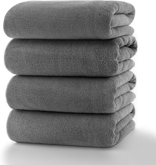 HEVUMYI バスタオル 大判 4枚セット