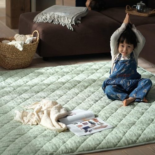 cucan 撥水加工の洗えるラグ シフォンキルト 90×130cm 11700203