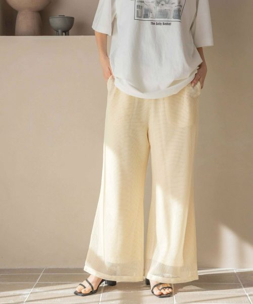 ローリーズファーム(LOWRYS FARM) メッシュフレアパンツ