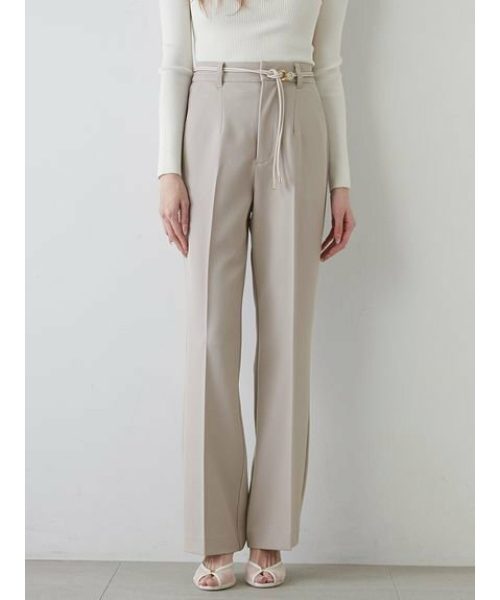スナイデル(Snaidel) ベルト付きセミフレアパンツ