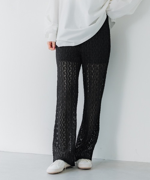 コカ(coca) ストレッチチュールレース フレアパンツ