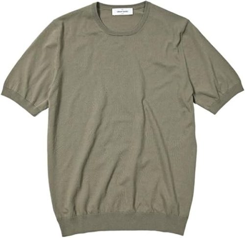 グランサッソ(GRAN SASSO) フレッシュコットン サマーニットTシャツ クルーネック