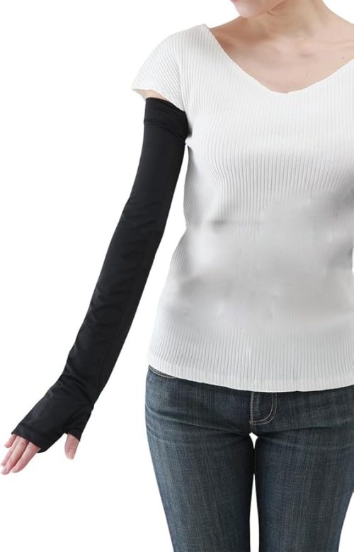 トレイン UVアウトドア ひんやり冷感 親指カバー付き アームカバー