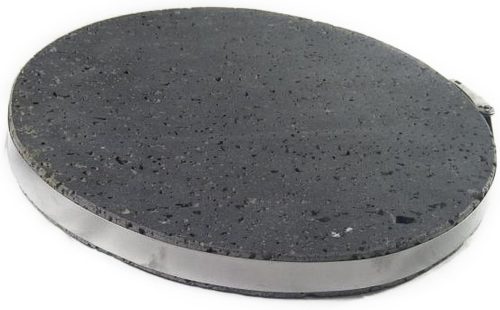 み尋 高耐久丸型溶岩プレート Φ21×3ｃｍ厚 黒玄武製 YG20202RH
