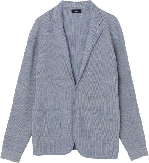 シップス(SHIP) 14ゲージ リネン ニット 2ボタン ジャケット