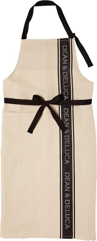 ディーンアンドデルーカ(DEAN&DELUCA) ジャガードエプロン ブラック×ナチュラル 4580379231664