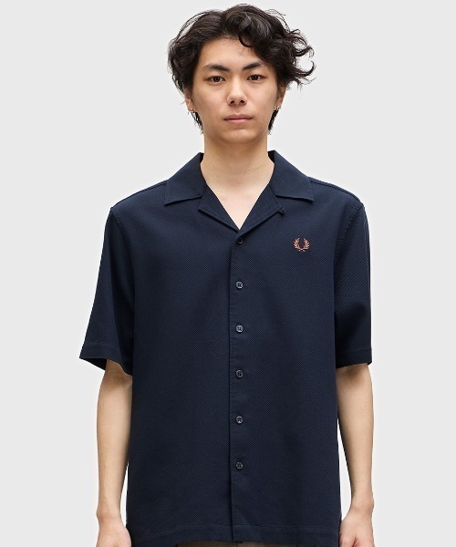 フレッドペリー(FRED PERRY) Pique Texture Revere Collar Shirt