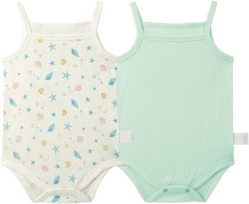 ベルメゾン(BELLE MAISON) さらっと快適コットンメッシュキャミボディスーツ2枚セット ベビー服 新生児