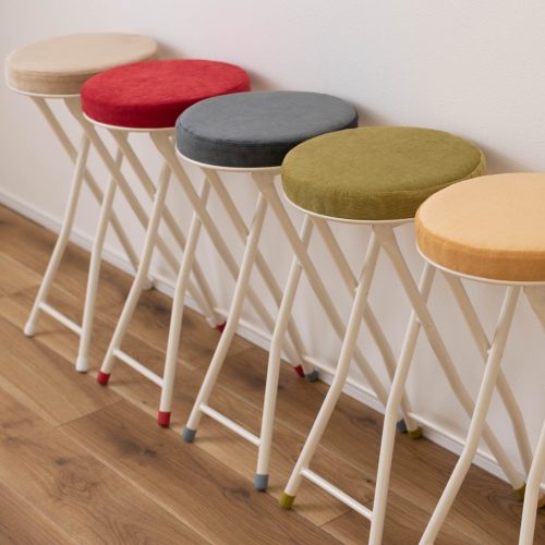 リビングート(LiViNGUT) 折りたたみ椅子 ハイスツール 座面高60cm スチール