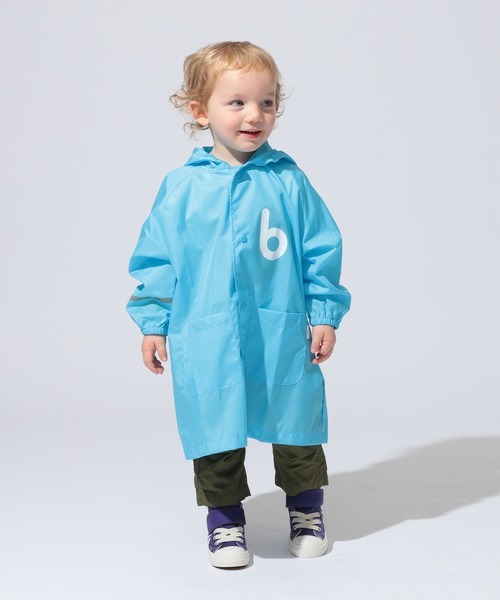 こどもビームス ランドセル対応 フード付き レインコート