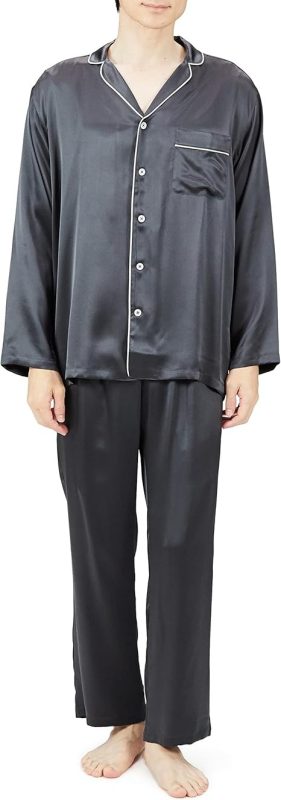 グンゼ(GUNZE) KAIMIN NAVIルームウェア パジャマ 長袖長パンツ