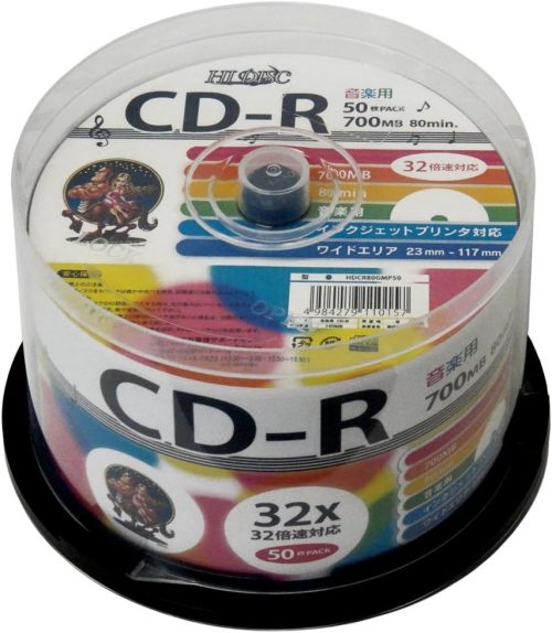 HIDISC 音楽用 CD-R HDCR80GMP50