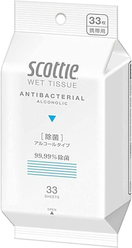 日本製紙クレシア スコッティ ウェットティシュー 除菌アルコールタイプ 33枚