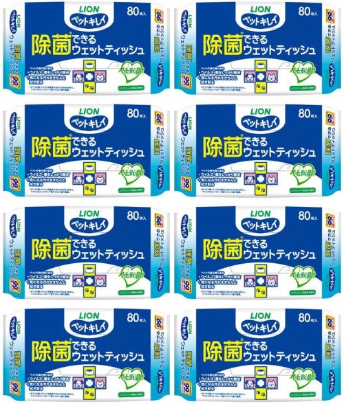 ライオンペット ペットキレイ 除菌できる ウェットティッシュ 80枚