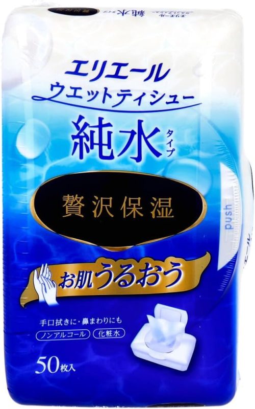 大王製紙 エリエール ウエットティシュー 純水タイプ 贅沢保湿 ボックス本体 50枚