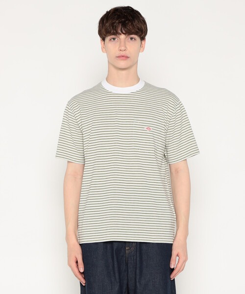 ダントン(DANTON) MEN'S BIG SILHOUETTE POCKET T-SHIRT STRIPE