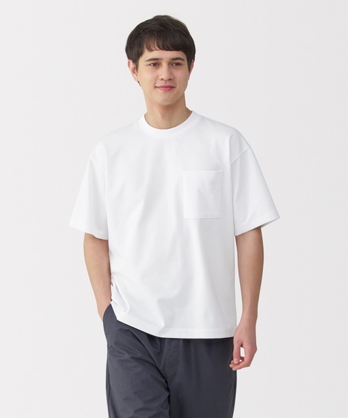 無印良品 紳士 涼感UVカットワイド半袖Tシャツ