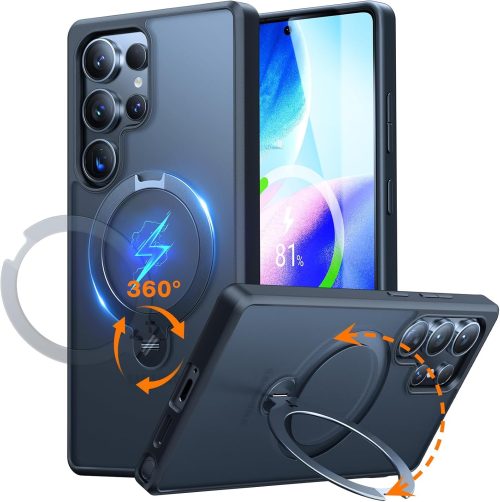 TORRAS Galaxy S25 Ultra 用 Ostand Spin ゼンマイ式スタンドケース