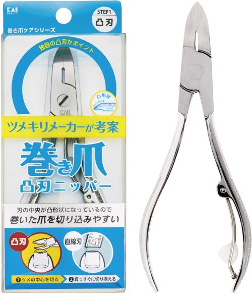 貝印 巻き爪用凸刃ニッパーツメキリ KQ2033