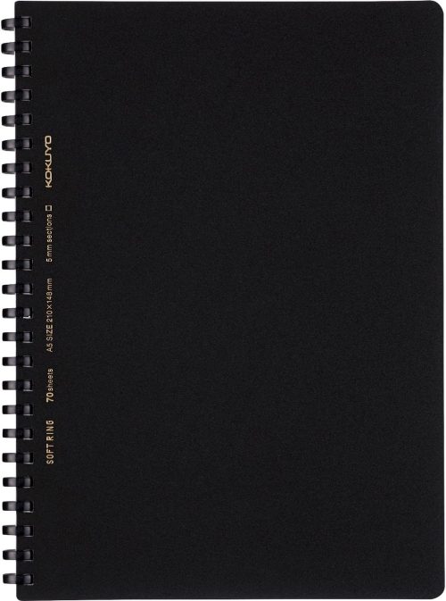 コクヨ(KOKUYO) ソフトリングビジネス方眼罫70枚A5黒 ス-SV437S5-D