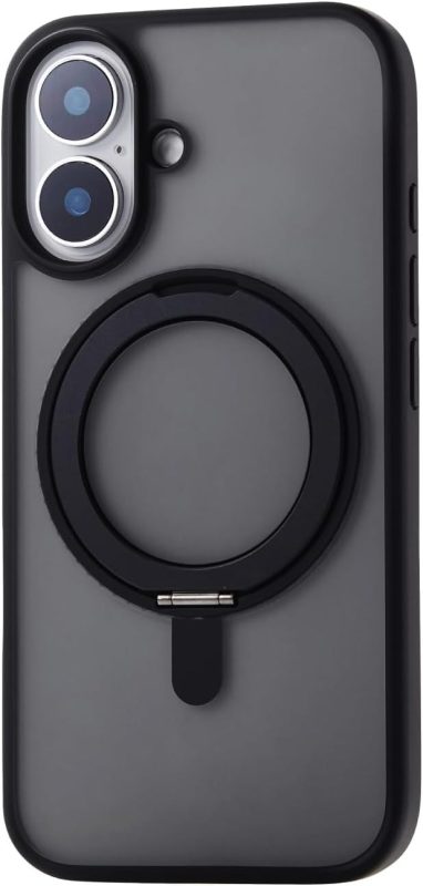 エレコム(ELECOM) iPhone 16 ハイブリッドケース MAGKEEP スタンド PM-A24AMAGSTBK