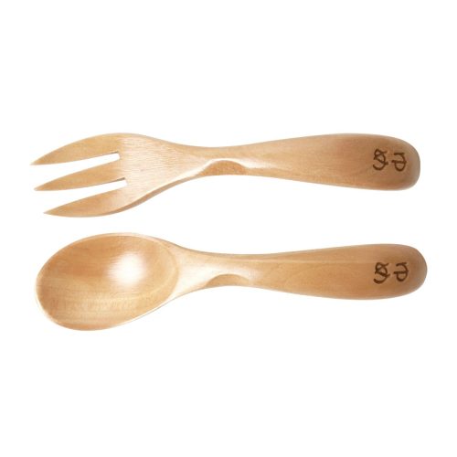 三好漆器 ベビー スプーン＆フォークセット ok-21