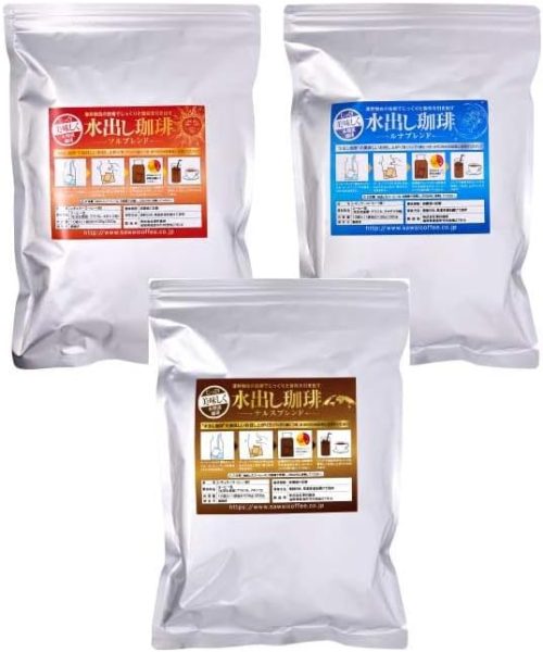 澤井珈琲 金と銀の銅の3種水出し珈琲飲み比べ