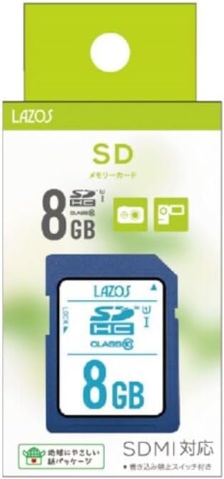 リーダーメディアテクノ Lazos SDカード 8GB L-B8SDH10-U1
