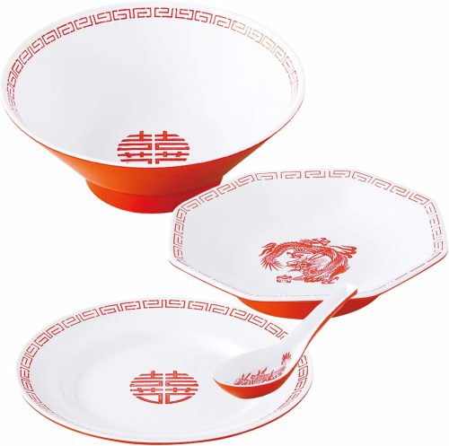 ナガオ(Nagao) 割れない ラーメンどんぶり チャーハン皿 餃子皿 セット