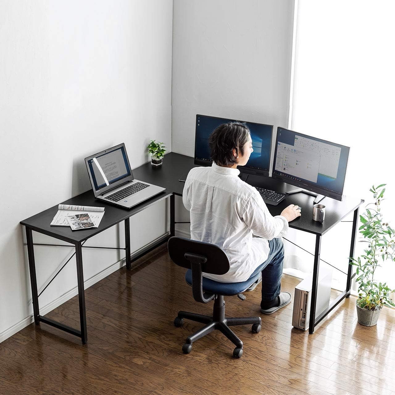 パソコンデスク ワークデスク pcデスク デスク おしゃれ L字 コンパクト パソコンデスク l字型 120cm おしゃれ 机 PCデスク ワークデスク