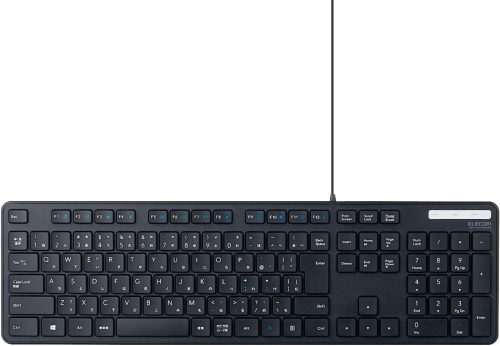 エレコム(ELECOM) 有線薄型フルキーボード TK-FCM108K