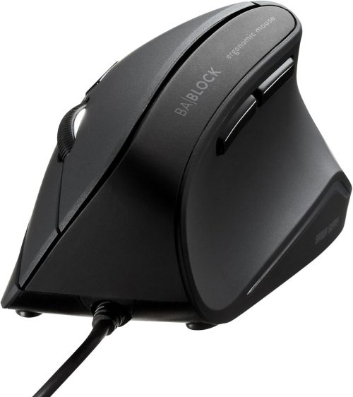 サンワサプライ(SANWA SUPPLY) 抗菌静音有線エルゴノミクスマウス MA-ERGK9