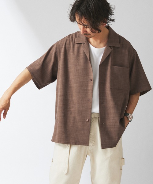 ジャーナルスタンダード レリューム(JOURNAL STANDARD relum) TECH バスケット ウォッシャブル オープンカラーシャツ