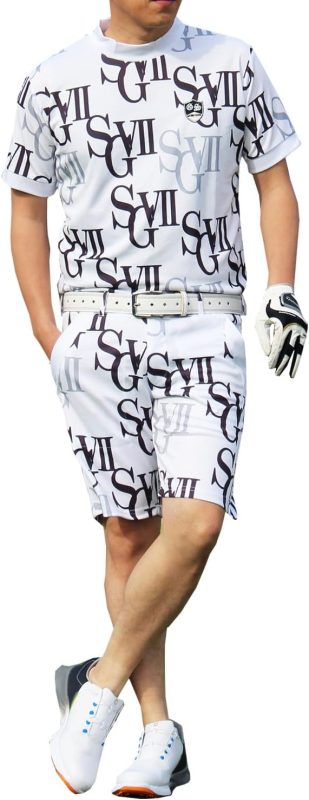 ジョルノセブン(GIORNO SEVEN) ゴルフウェア メンズ セットアップ 上下セット 吸汗速乾ドライメッシュ