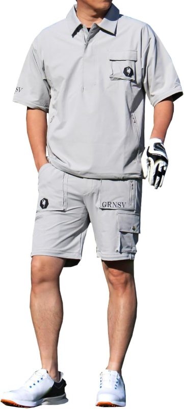 ジョルノセブン(GIORNO SEVEN) ゴルフウェア 上下セットアップ パイル型押し