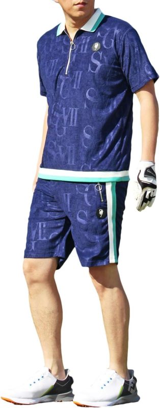 ジョルノセブン(GIORNO SEVEN) ゴルフウェア 上下セットアップ パイル型押し