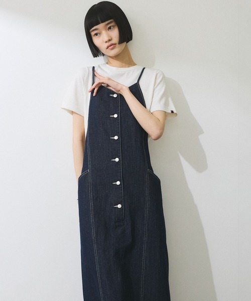 アダムエロペ(ADAM ET ROPE’) デニムキャミワンピース